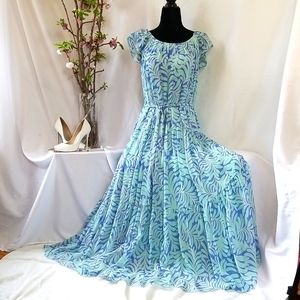 KATE SPADE NEW YORK 'SEA FERNS' PRINT SILK DRESS